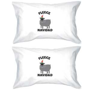 Fleece Navidad Pillowcases Standard Size Christmas Pillow Covers
