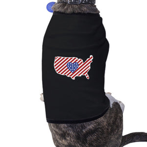 USA Map American Flag Pet Shirt For Small Dogs 4th Of July Gifts - 365INLOVE