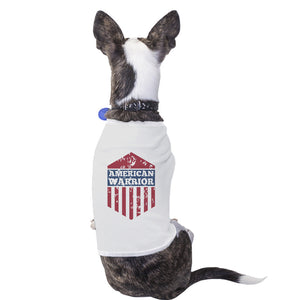 American Warrior White Pets Tshirt For Small Dogs Cute Gift Ideas - 365INLOVE