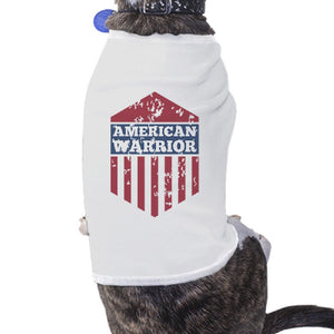 American Warrior White Pets Tshirt For Small Dogs Cute Gift Ideas - 365INLOVE