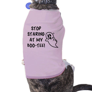 Stop Staring At My Boo-Tee Ghost Pets Pink Shirt