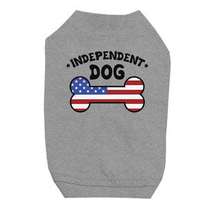 Independent Dog Shirt Cute Small Pet T-Shirt for 4th Of July Outfit