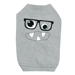 Monster With Glasses Pet Shirt for Small Dogs