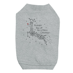 Line Art Rudolph Pet Shirt for Small Dogs