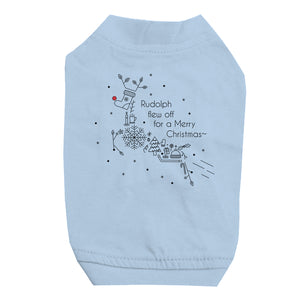 Line Art Rudolph Pet Shirt for Small Dogs