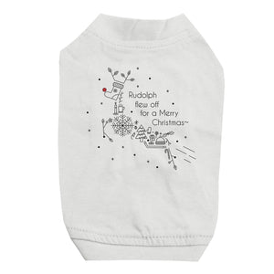 Line Art Rudolph Pet Shirt for Small Dogs