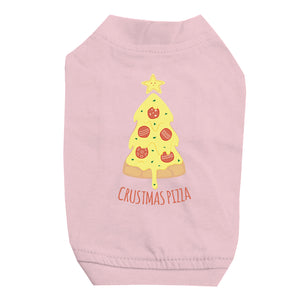 Crustmas Pizza Pet Shirt for Small Dogs