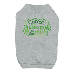 Cutest Clover In The Patch Pet Shirt for Small Dogs St Paddy's Day