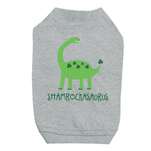 Shamrock Saurus Pet Shirt for Small Dogs Gift For St Patrick's Day