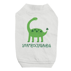 Shamrock Saurus Pet Shirt for Small Dogs Gift For St Patrick's Day