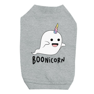 Boonicorn Halloween Costume Ghost Unicorn Pet Shirt for Small Dogs