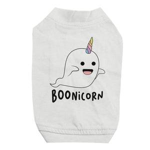 Boonicorn Halloween Costume Ghost Unicorn Pet Shirt for Small Dogs