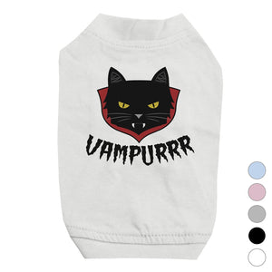 Vampurrr Funny Halloween Graphic Design Pet Shirt for Small Dogs