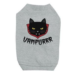 Vampurrr Funny Halloween Graphic Design Pet Shirt for Small Dogs
