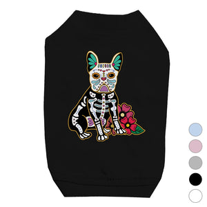 Frenchie Day Of Dead Funny Halloween Cute Pet Shirt for Small Dogs