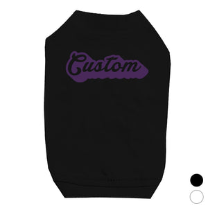 Purple Pop Up Text Gorgeous Personalized Pet Shirt for Small Dogs