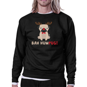 Bah Humpug Sweatshirt Cute Christmas Pullover Fleece For Pug Owner - 365INLOVE