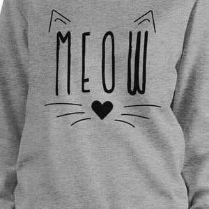 Meow Sweatshirt Cute Back To School Pullover Fleece Sweater - 365INLOVE
