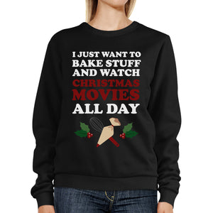 Baking And Christmas Movies Holiday Sweater Cute X-mas Gift Ideas - 365INLOVE