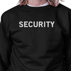 Security Black Sweatshirt Work Out Pullover Fleece Sweatshirts - 365INLOVE