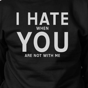 I Hate You Unisex Black Cute Graphic Sweatshirt For Valentine's Day - 365INLOVE