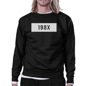 198X Black Sweatshirt Simple Design Cute Gift Ideas For Born In 80s - 365INLOVE