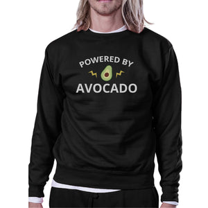 Powered By Avocado Black Sweatshirt Gift Ideas For Avocado Lovers - 365INLOVE