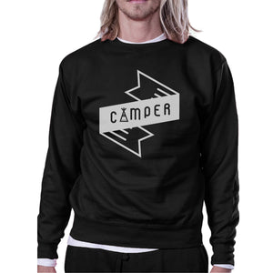 Camper Black Sweatshirt Trendy Design Fleece Cute Gift For Camping - 365INLOVE