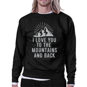 Mountain And Back Black Graphic Sweatshirt Cute Gift For Couples - 365INLOVE