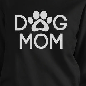 Dog Mom Black Unisex Sweatshirt Cute Dog Paw Gifts For Dog Owners - 365INLOVE