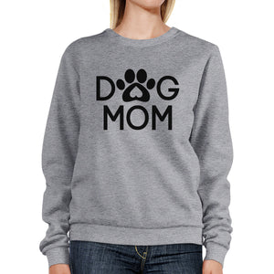 Dog Mom Grey Unisex Sweatshirt Pullover Cute Gift For Dog Owners - 365INLOVE