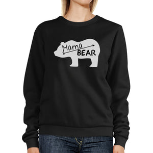 Mama Bear Black Unisex Cute Graphic Sweatshirt Gifts For New Moms - 365INLOVE