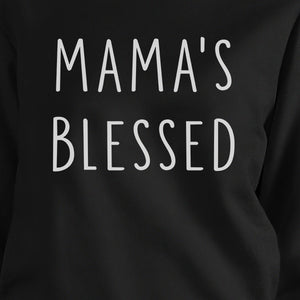 Mama's Blessed Black Cute Graphic Sweatshirt Gift Ideas For Mothers - 365INLOVE