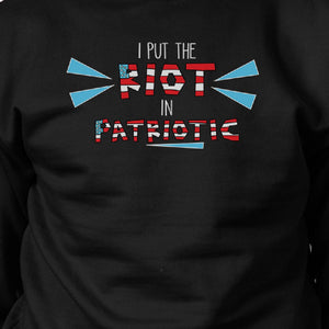 I Put The Riot In Patriotic Unisex Black Crewneck Sweatshirt Gifts - 365INLOVE