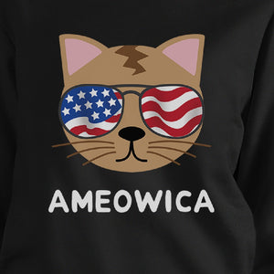 Ameowica Unisex Black Funny Design Sweatshirt Gift For Cat Lovers - 365INLOVE