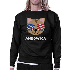 Ameowica Unisex Black Funny Design Sweatshirt Gift For Cat Lovers - 365INLOVE