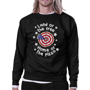 Home Of The Pizza Unisex Black Graphic Sweatshirt For Pizza Lovers - 365INLOVE