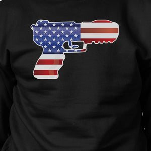 Pistol Shape American Flag Unisex Sweatshirt For Independence Day - 365INLOVE