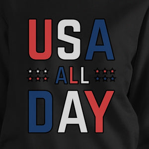 USA All Day Cute Pullover Sweatshirt For 4th Of July Special Design - 365INLOVE