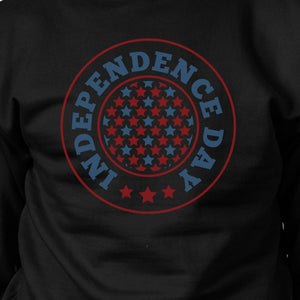 Independence Day Unisex Graphic Sweatshirt Black Crewneck Pullover - 365INLOVE