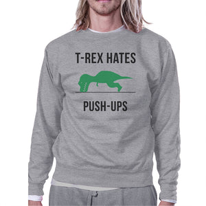 T-Rex Push Ups Unisex Crewneck Sweatshirt