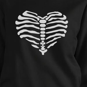 Skeleton Heart Black SweatShirt