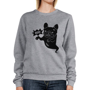 Boo French Bulldog Ghost Grey SweatShirt