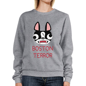 Boston Terror Terrier Grey SweatShirt