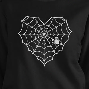 Heart Spider Web Black Sweatshirt