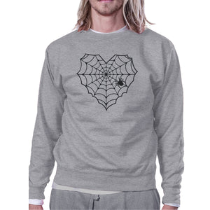 Heart Spider Web Grey Sweatshirt