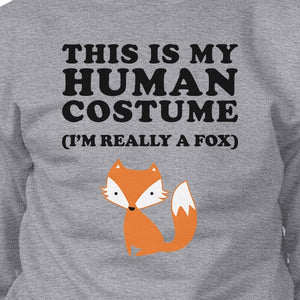 This Is My Human Costume Fox Grey Sweatshirt