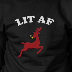 Lit Af Black Sweatshirt