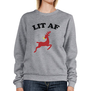 Lit Af Grey Sweatshirt