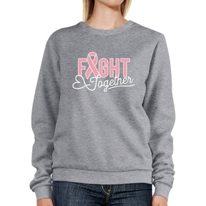 Fight Together Breast Cancer Awareness Grey SweatShirt